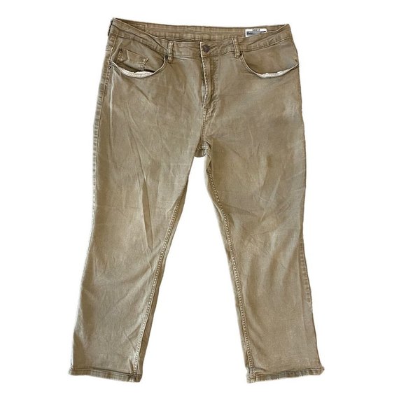 Buffalo David Bitton Sam-X Jeans Mens 40x30 Slim Straight Stretch Brown Tan - Picture 2 of 6